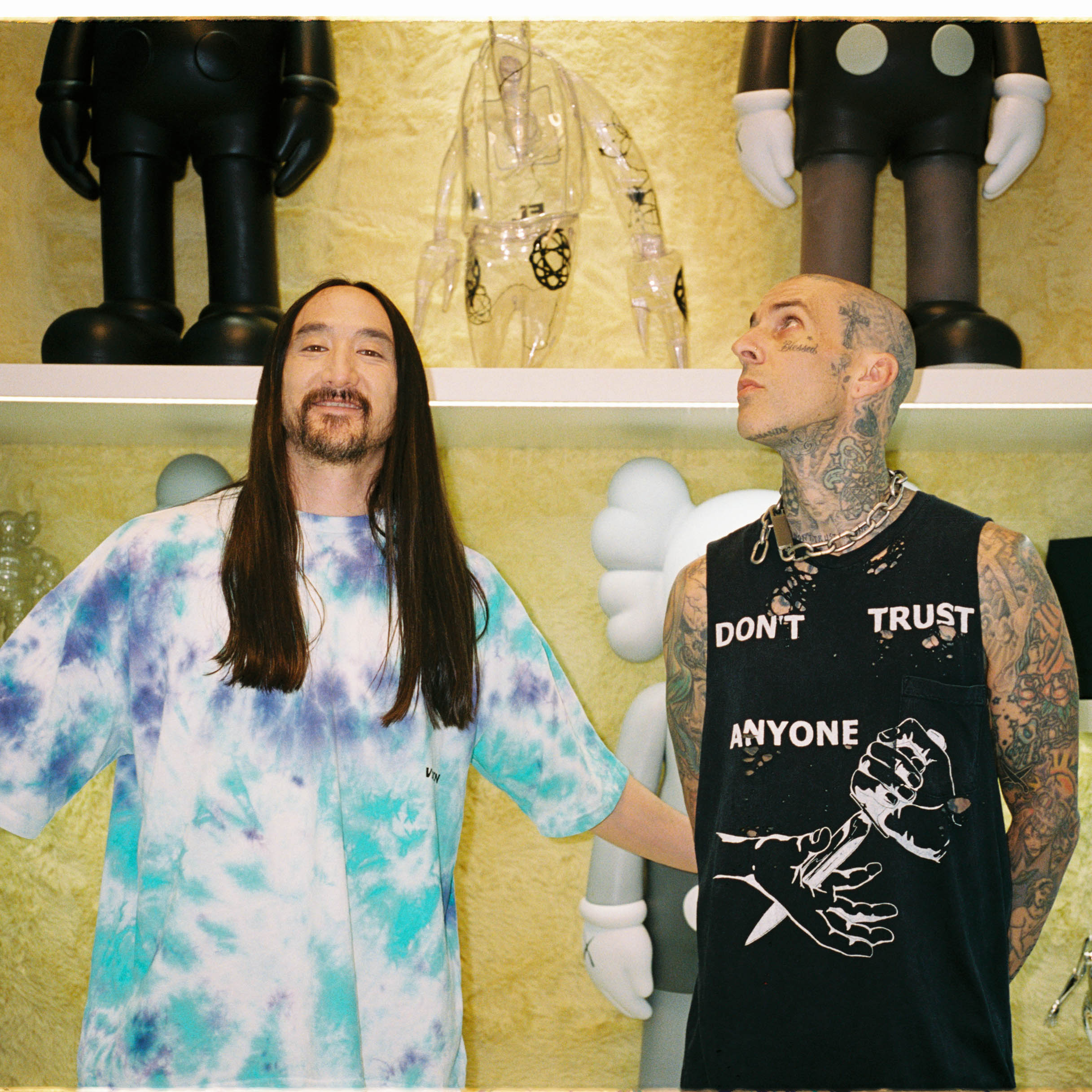 Steve Aoki and Travis Barker Team Up and Rock Out for an