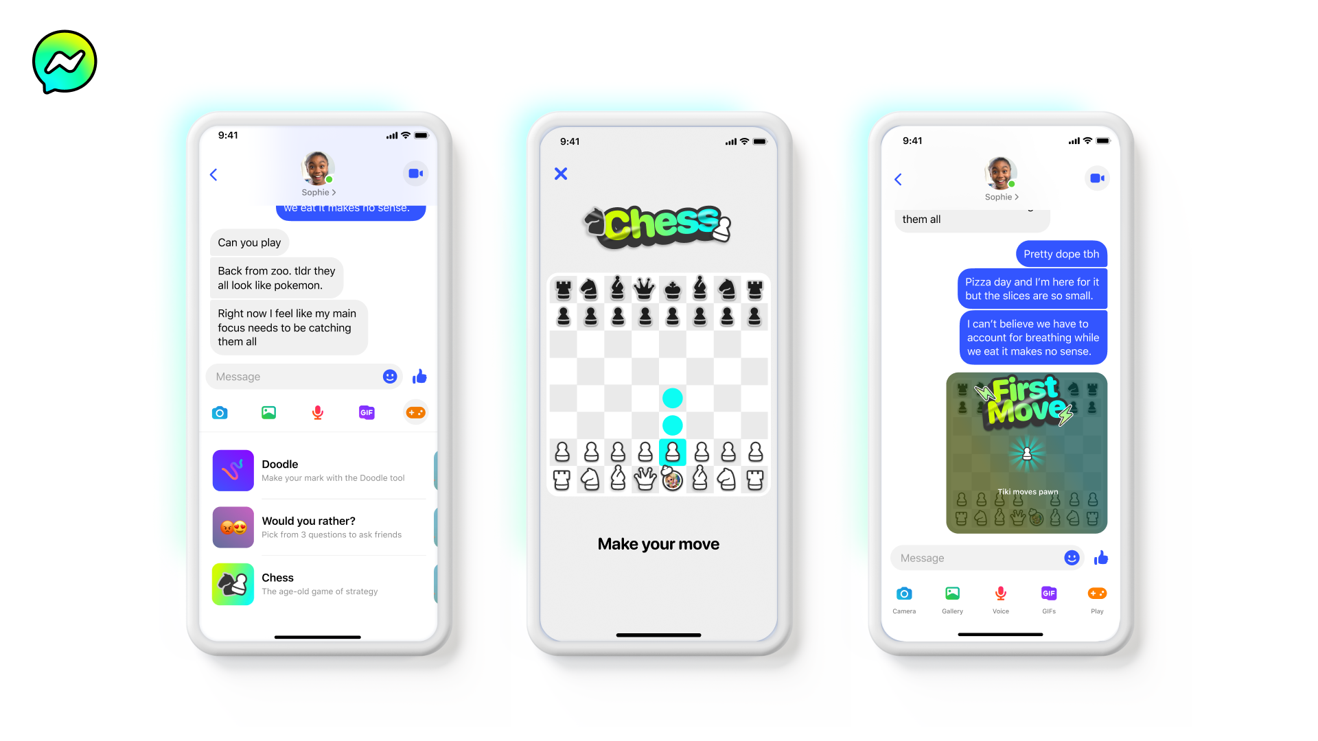 Facebook Messenger has an easter egg that lets you play chess against a  friend
